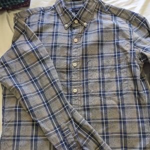 J Crew Wool Slim check button down